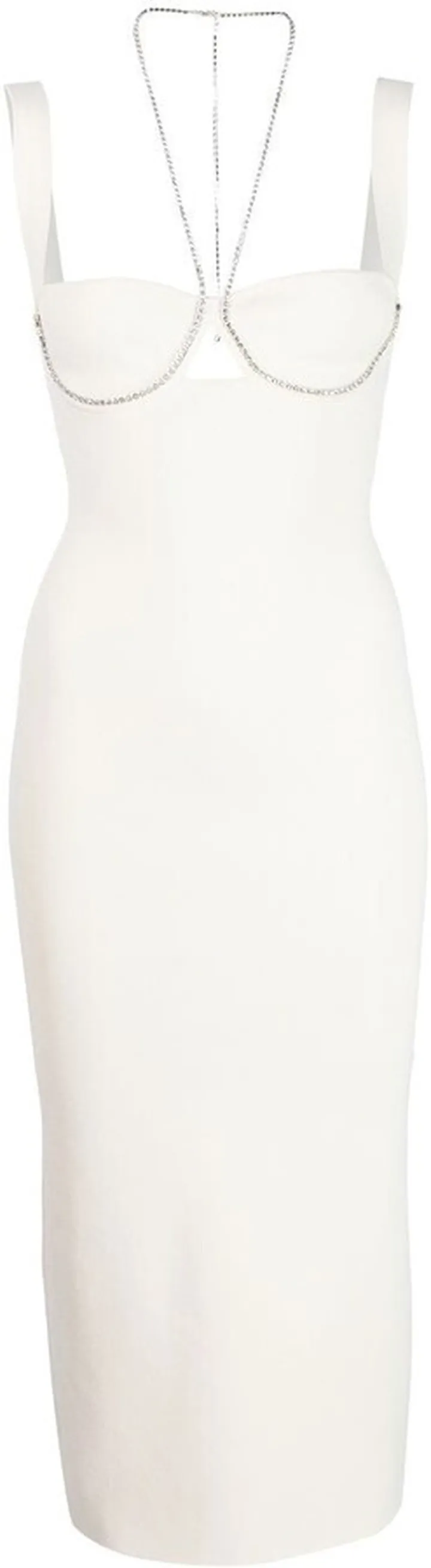 Celeste crystal-embellished midi dress