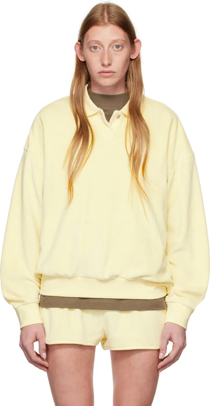 Essentials Yellow Long Sleeve Polo