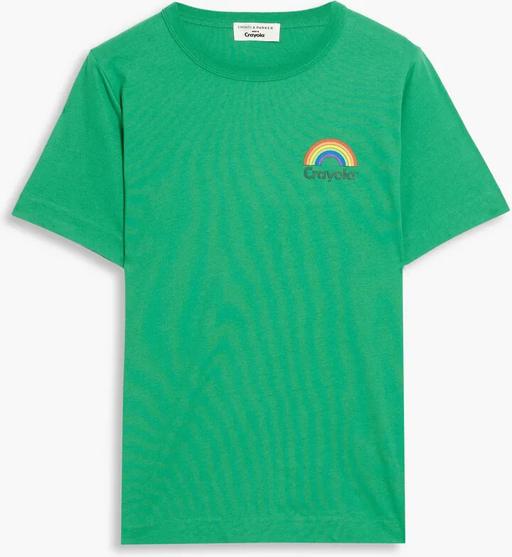 Printed cotton-jersey T-shirt