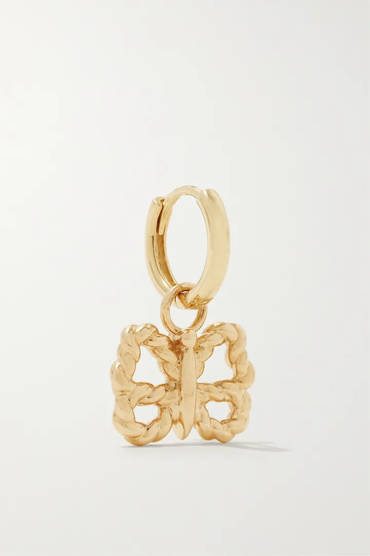 Alison Lou - Butterfly Streamer 14-karat Gold Single Earring - One size