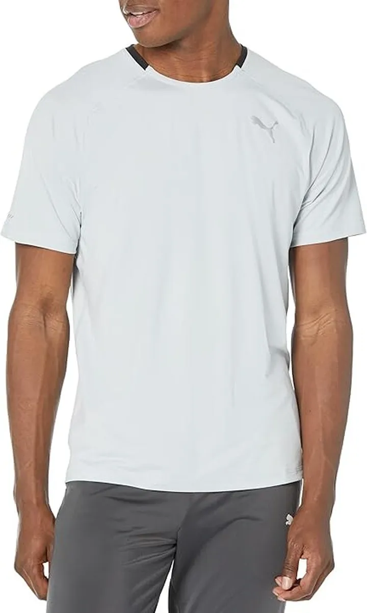 PUMA Run Cloudspun Tee (Platinum Gray) Men's Clothing