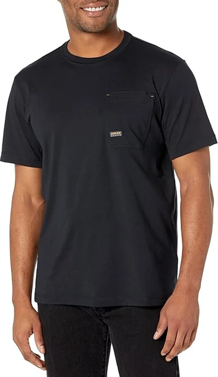 Ariat Rebar Workman Buzz Saw Graphic T-Shirt (Black) Men's Clothing