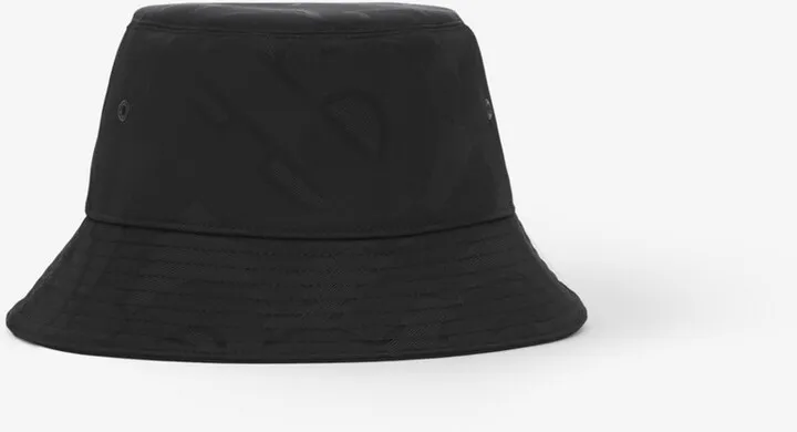 Burberry Monogram Cotton Blend Jacquard Bucket Hat