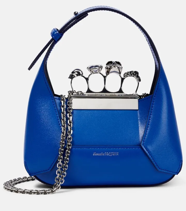 Jewelled leather tote bag