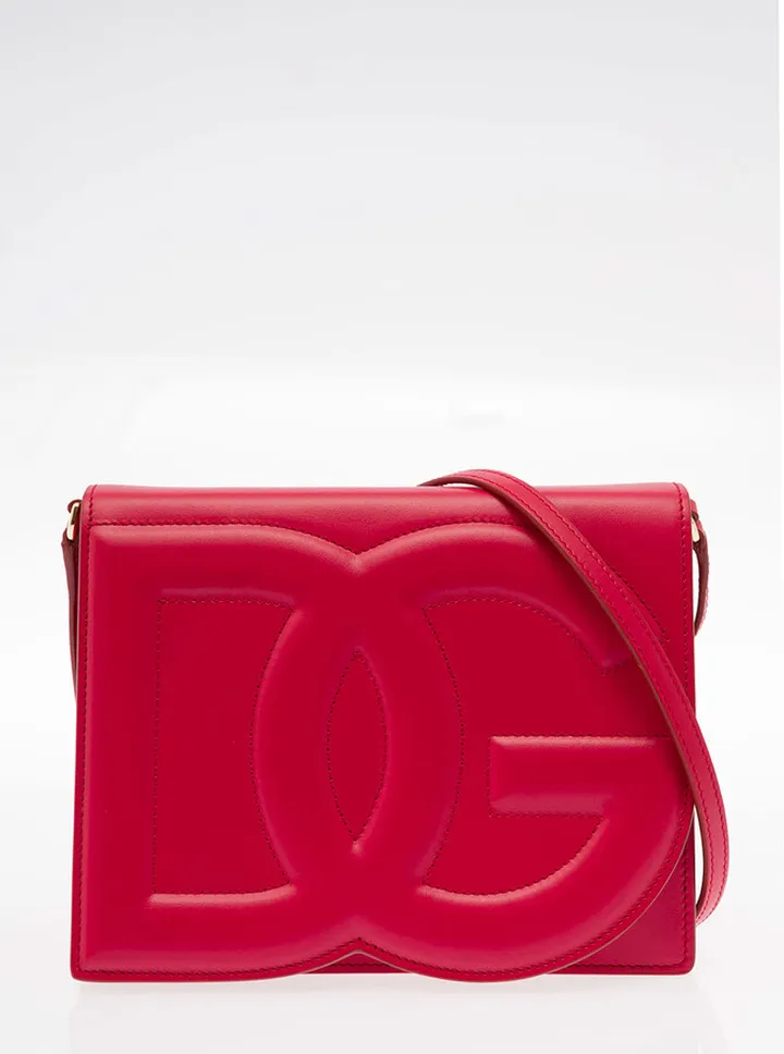 'dg Logo Bag' Red Crossbody Bag In Leather Woman Dolce & Gabbana