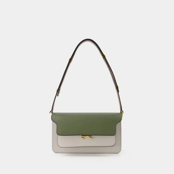 Marni Color Blocked Strapped Shoulder Bag