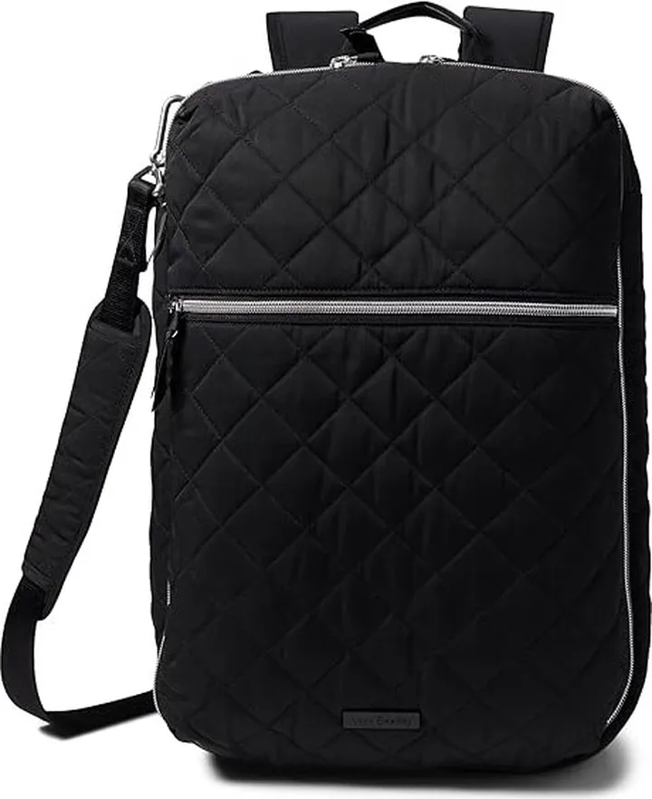 Vera Bradley Performance Twill Lay Flat Convertible Backpack Duffel Bag Travel (Black) Handbags