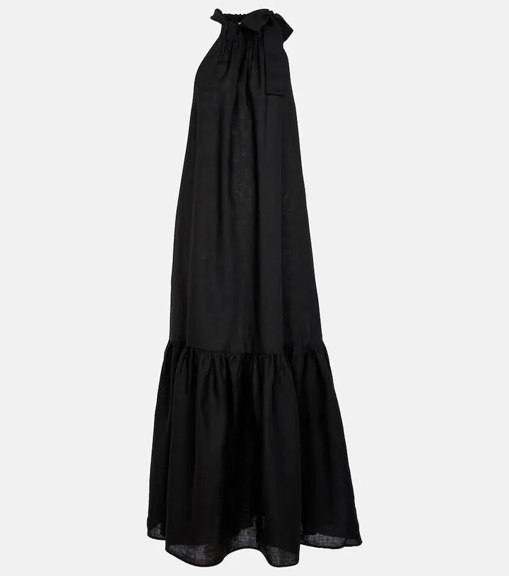 Ibiza linen maxi dress