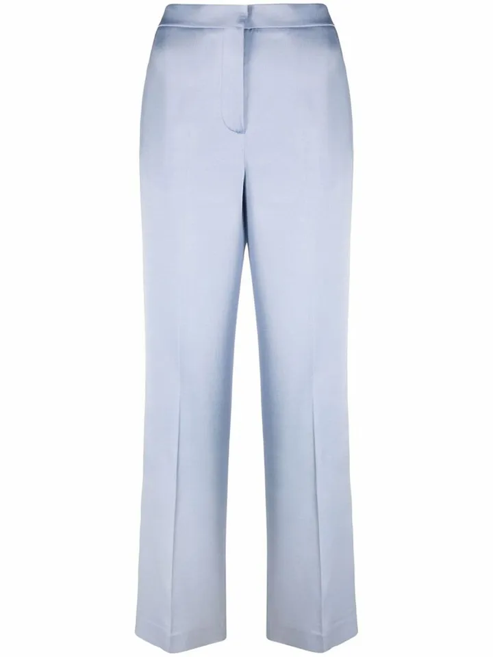 High-Waisted Straight-Leg Trousers
