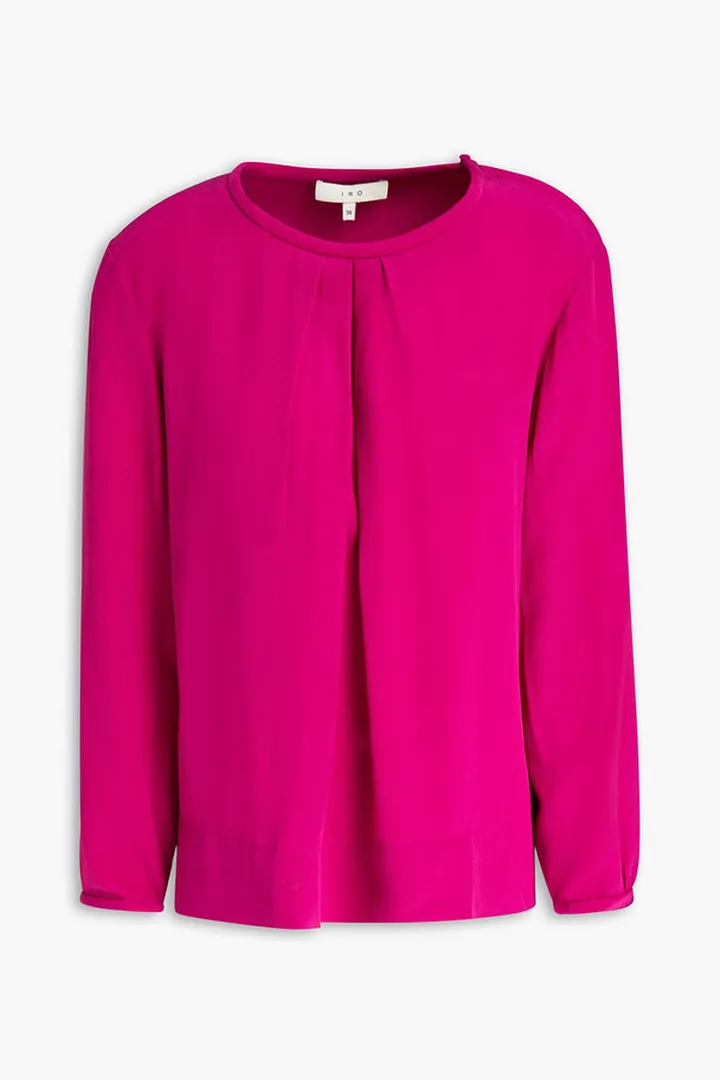 Leandre pleated silk blouse