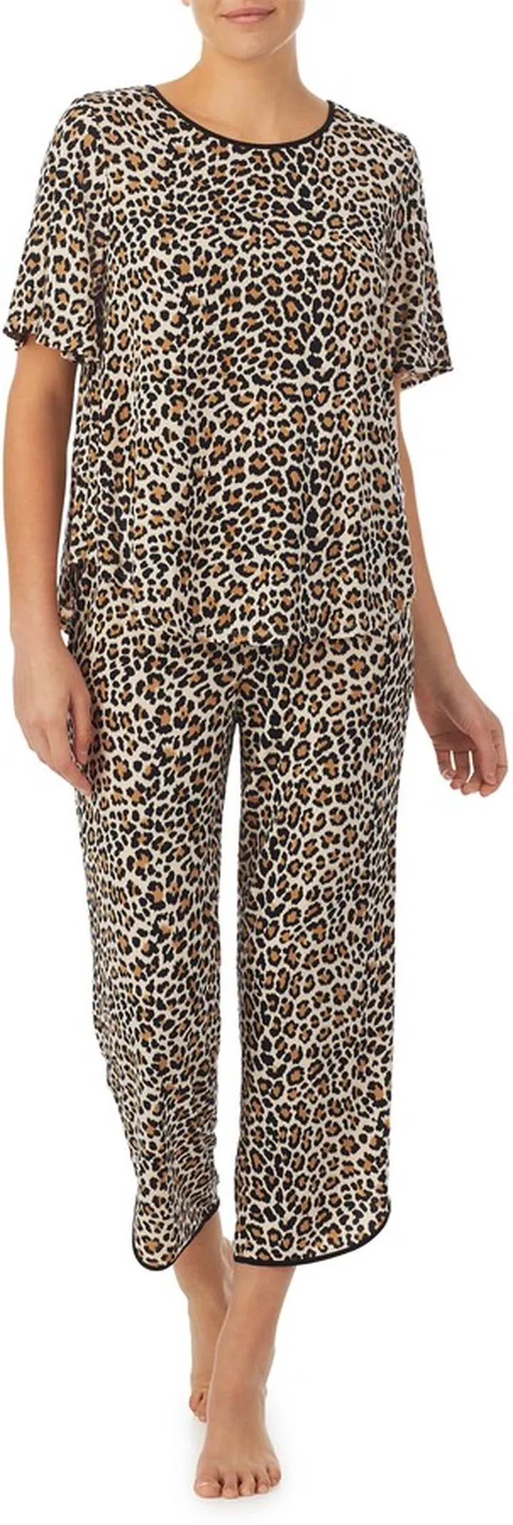Animal Print Crop Pajamas