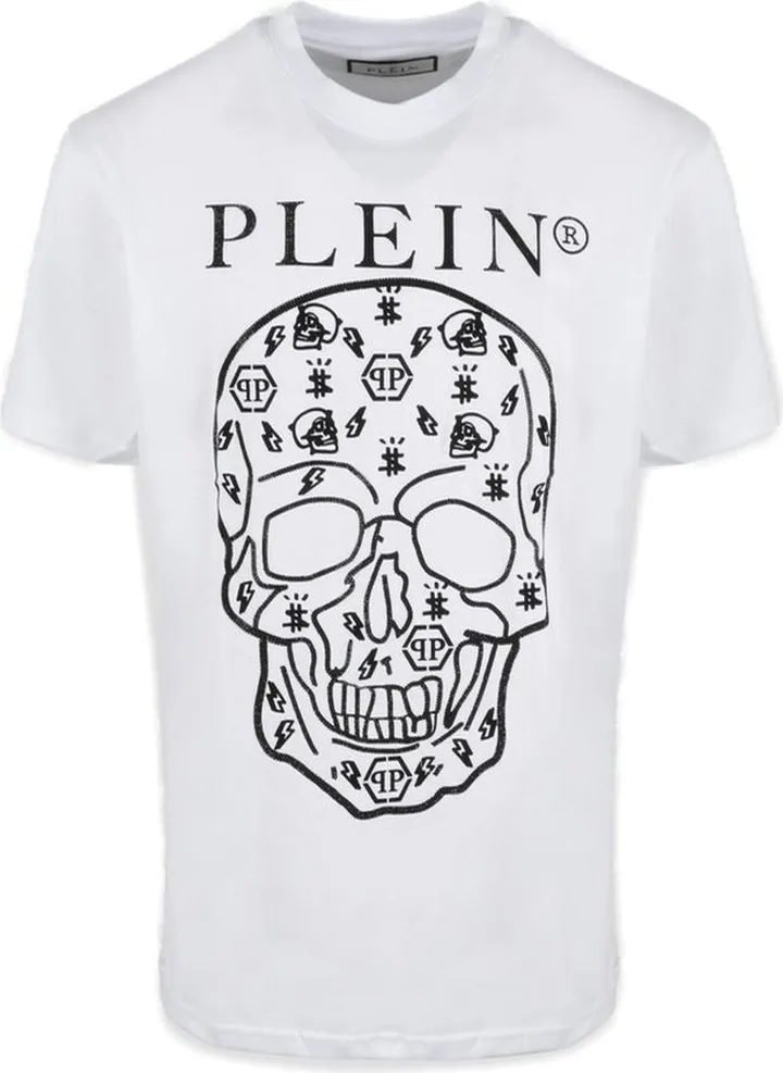 Philipp Plein Skull-Printed Straight Hem T-Shirt