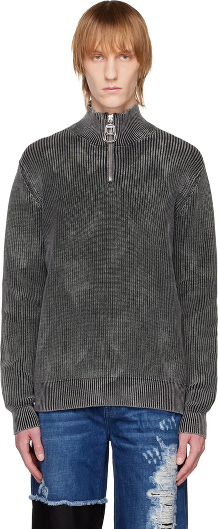 JW Anderson Gray Can Puller Sweater