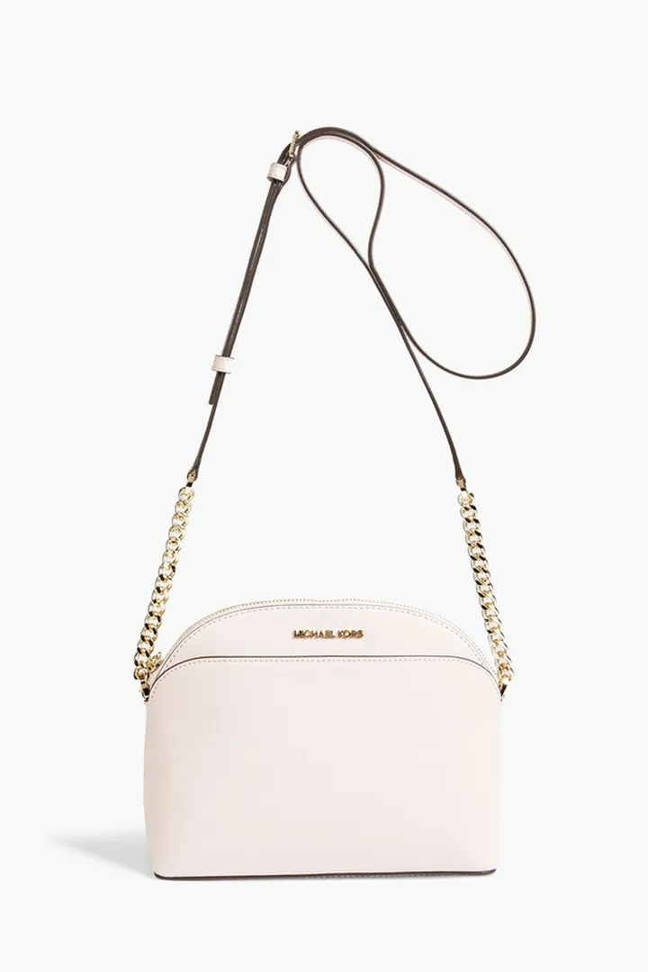 Textured-leather shoulder bag