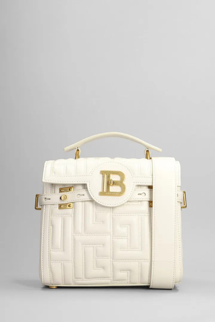 Hand Bag In White Leather