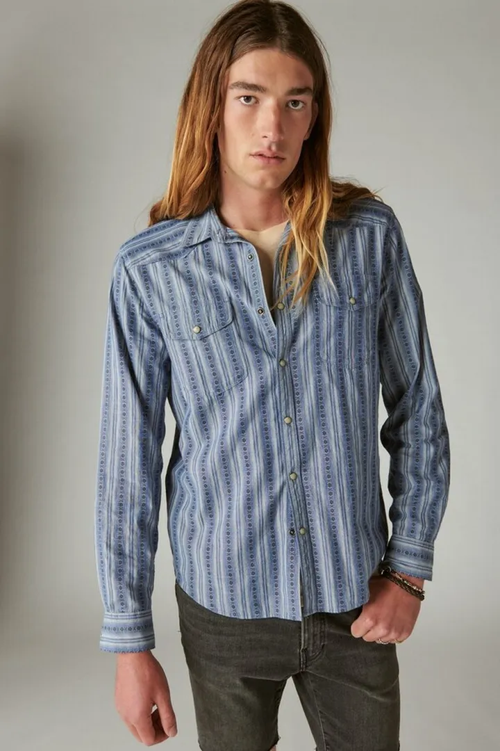 Striped Long Sleeve Masa Western Shirt