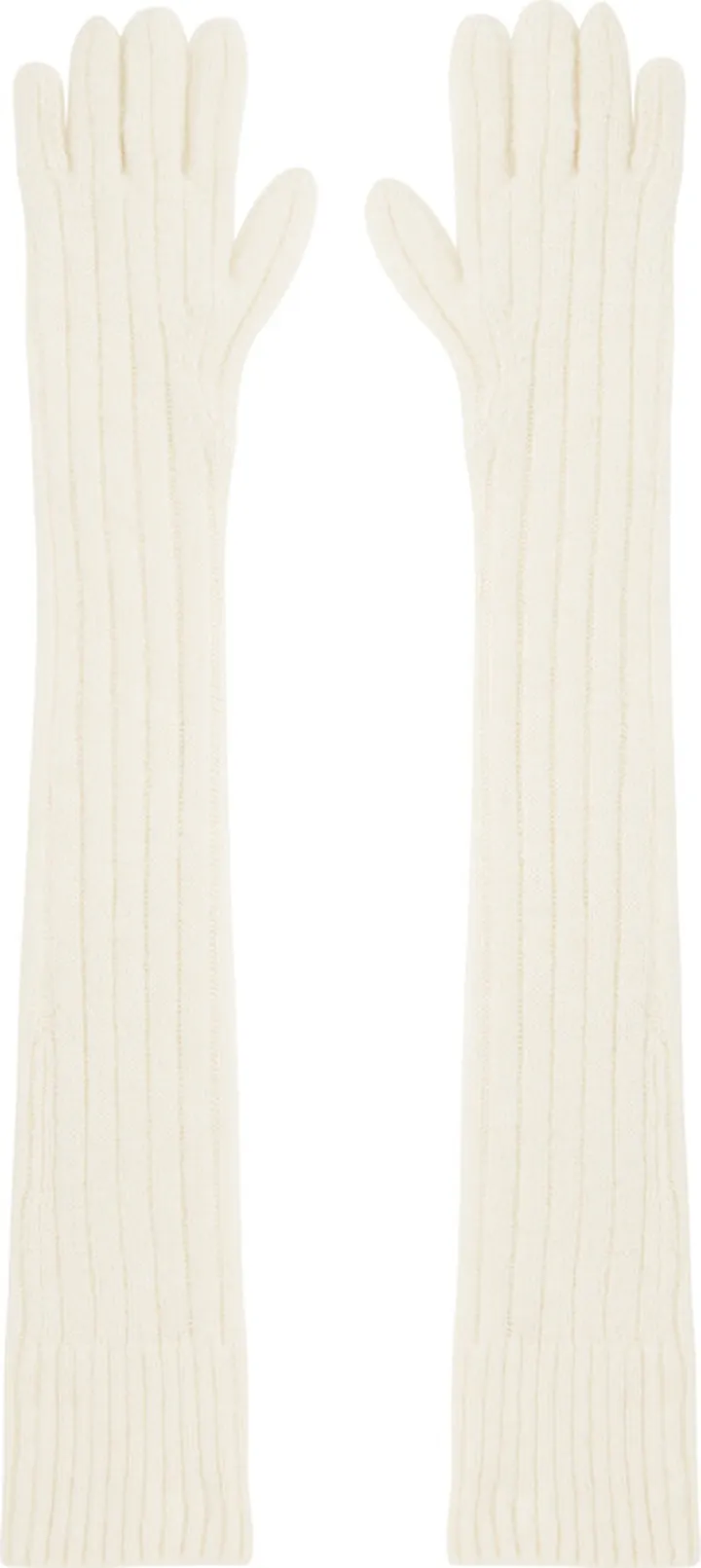 Dries Van Noten Off-White Long Gloves