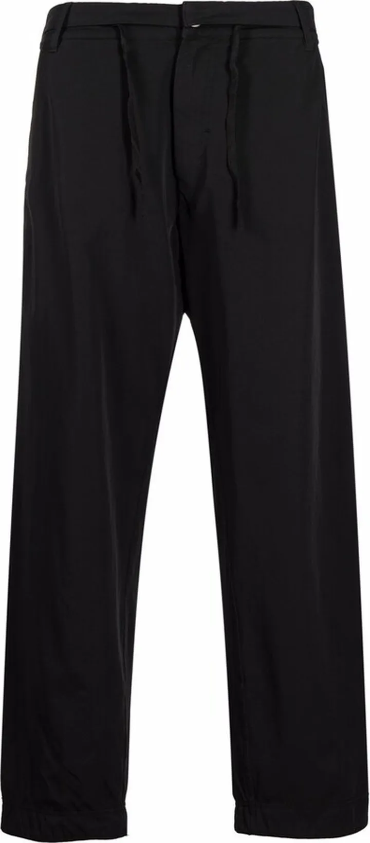 Drawstring Straight-Leg Trousers