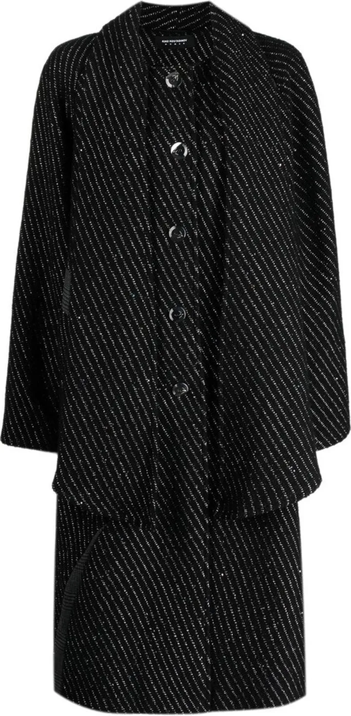 Metallic Single-Breasted Coat