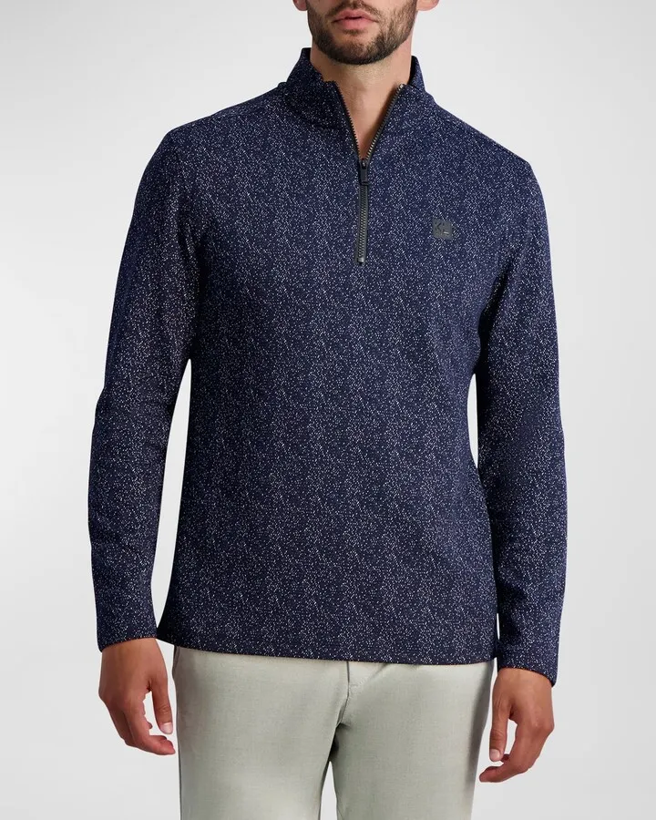 Men's Speckled Quarter-Zip Sweatshirt