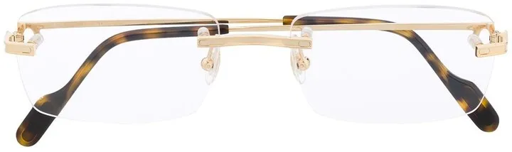 Première de Cartier rectangular-frame glasses