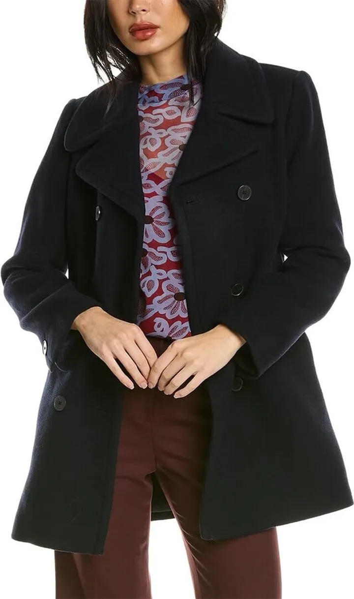 Rebecca Taylor Women's Wool Melton Peacoat