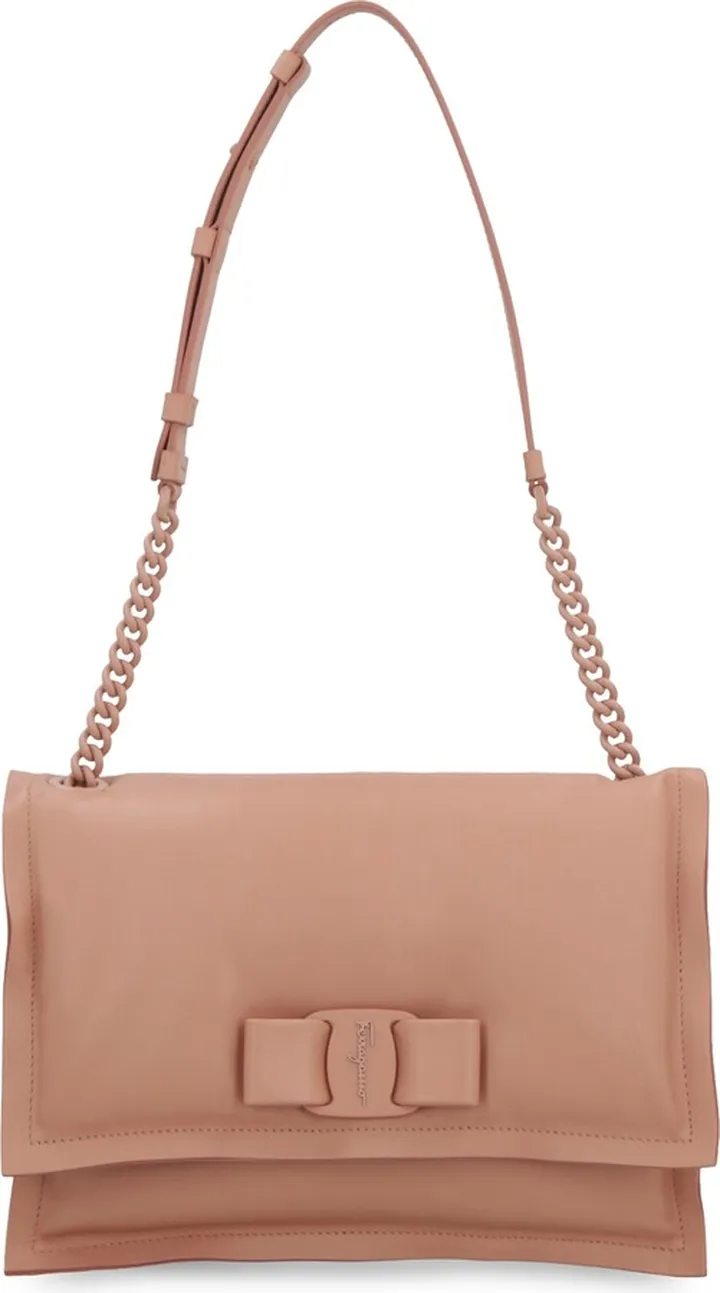 Viva Bow Leather Shoulder Bag