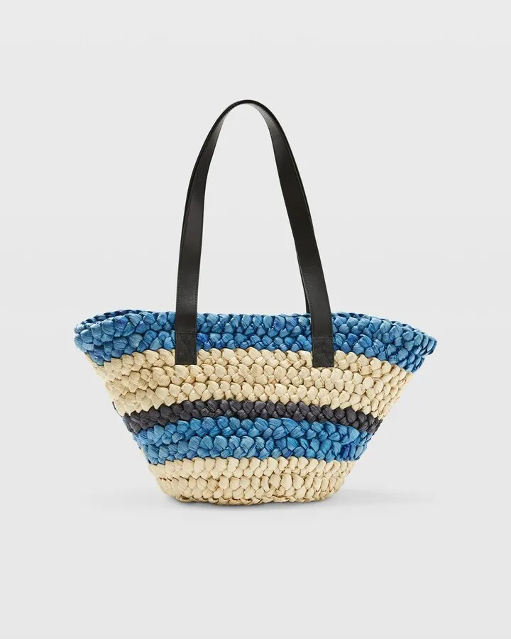 Stripe Straw Bag