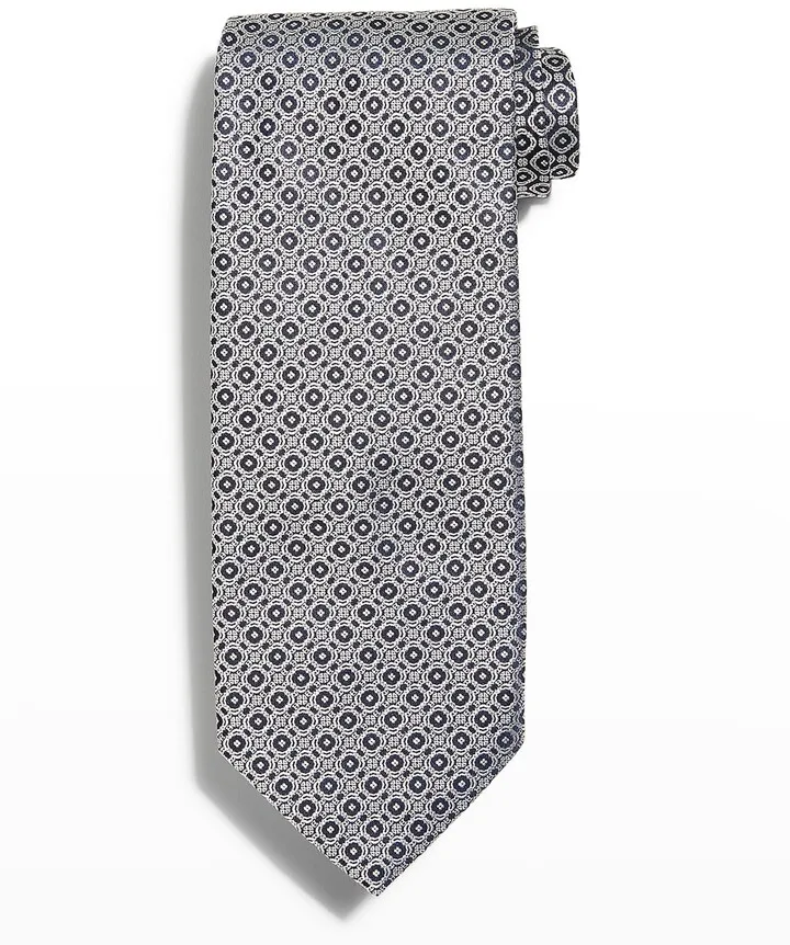 Men's Silk Micro Medallion Tie