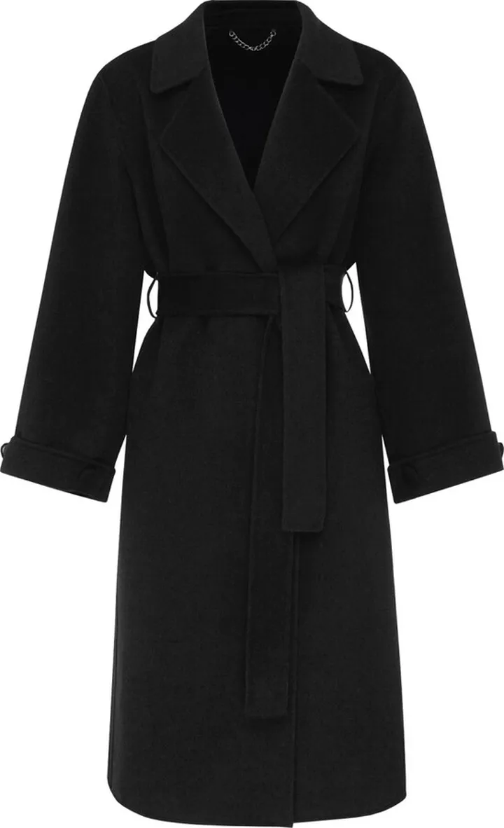 Belle & Bloom - Stay Wild Oversized Wool Coat - Black