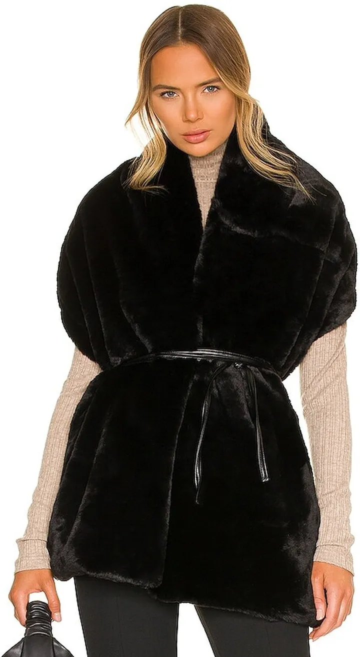 Aretha Faux Fur Shawl