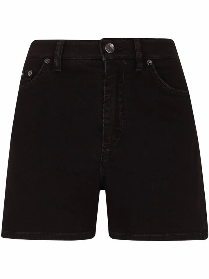 High-Waist Denim Shorts