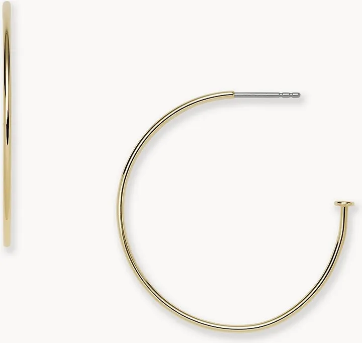Corra Oh So Charming Gold-Tone Stainless Steel Hoop Earrings JF03589710
