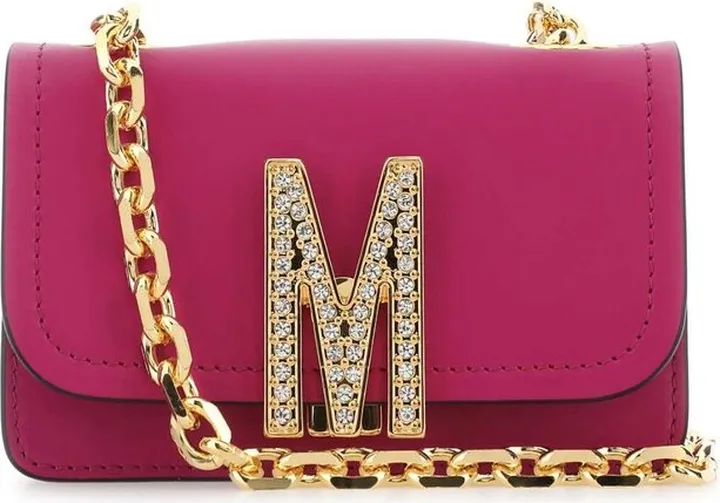 Moschino Logo Plaque Chained Crossbody Bag