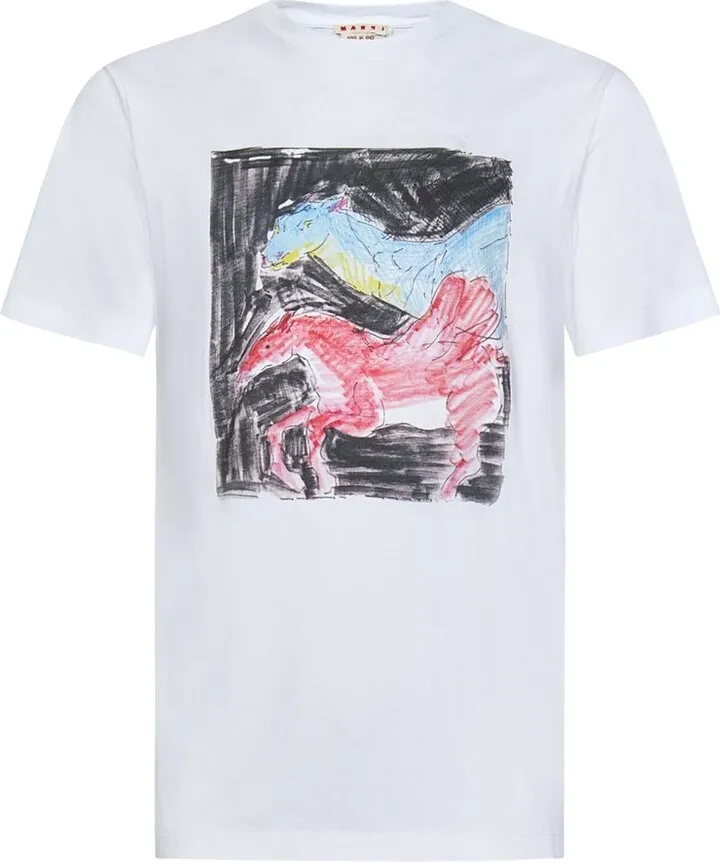 Marni Graphic Printed Crewneck T-Shirt