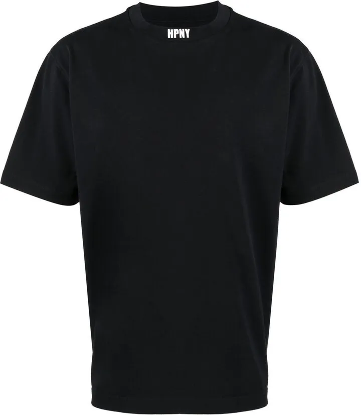 Black Logo-Embroidered Cotton T-Shirt