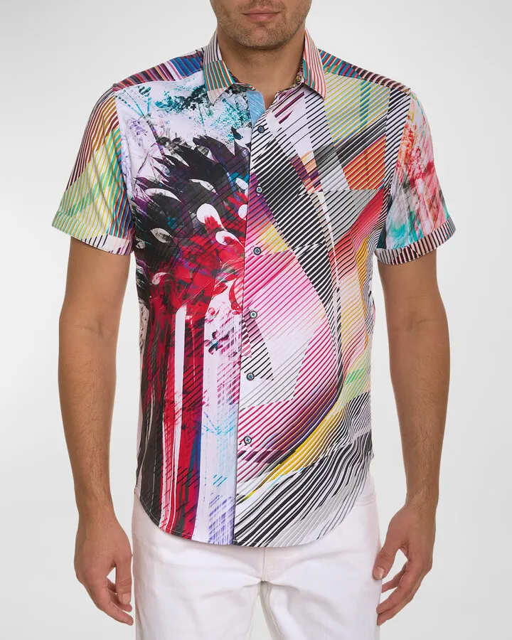 Men's Lenticular Short-Sleeve Sport Shirt