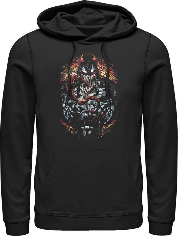 Men's Marvel Carnage Fear Pull Over Hoodie - Black - 2X Large