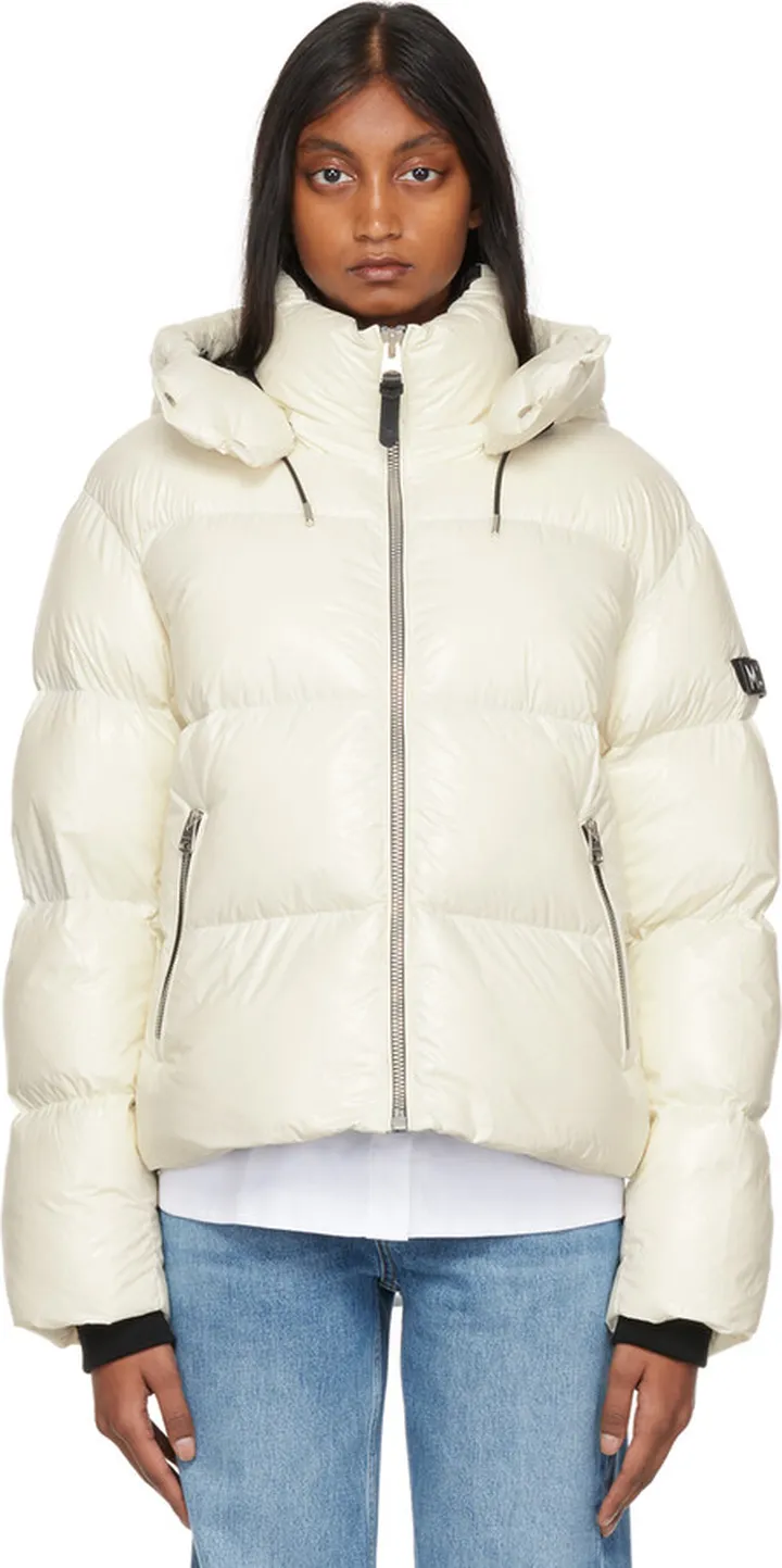 Mackage SSENSE Exclusive White Evie Down Jacket