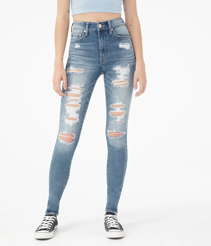 Aeropostale Women's Premium Seriously Stretchy Super High-Rise Jegging