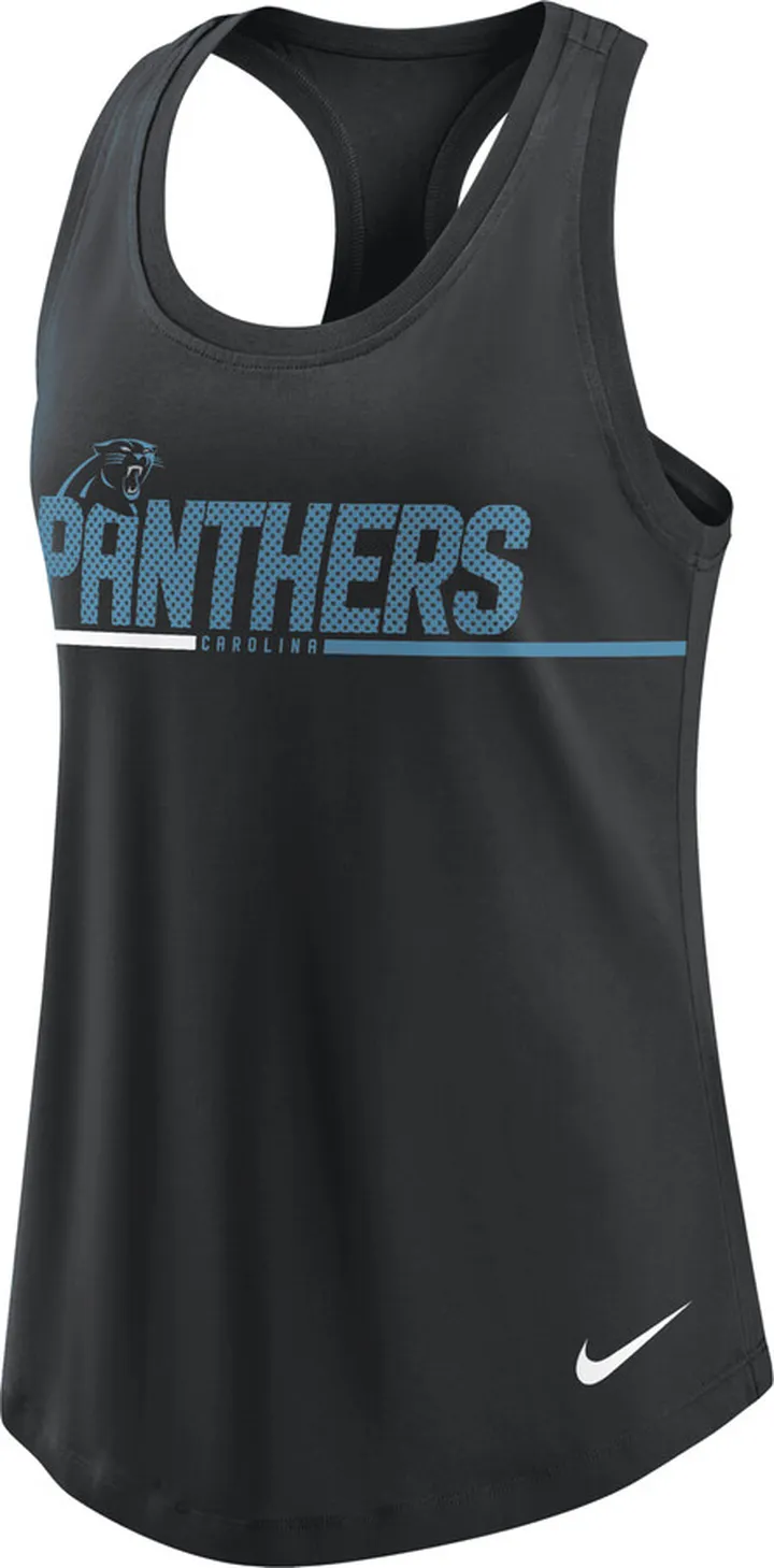 Nike Women's City (NFL Carolina Panthers) Racerback Tank Top in Black