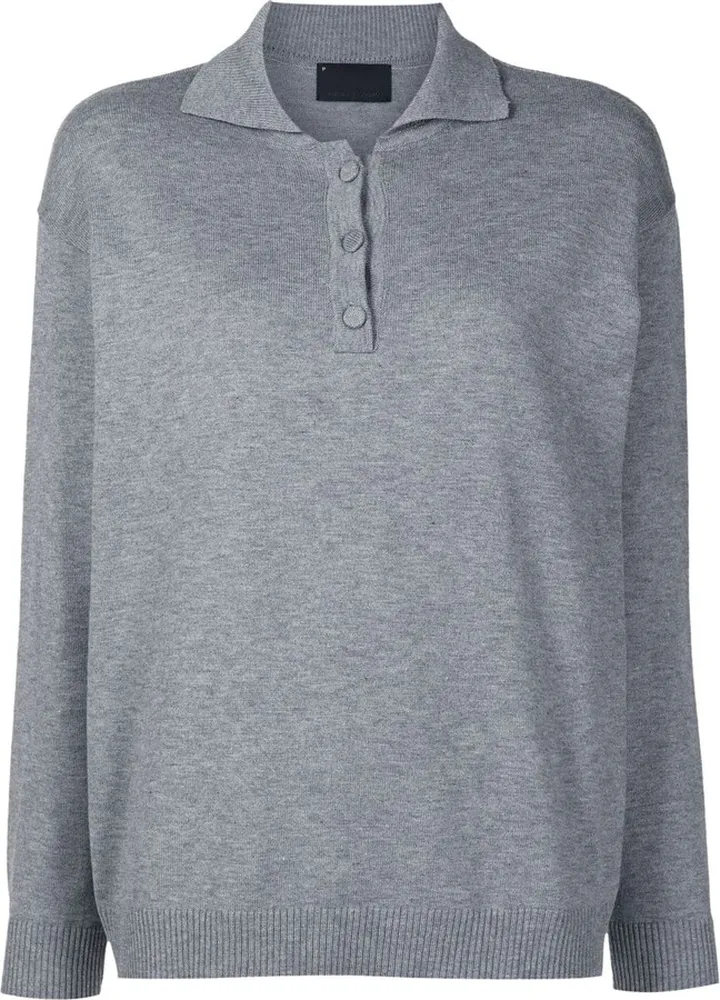 Dorothy ribbed-trim polo shirt