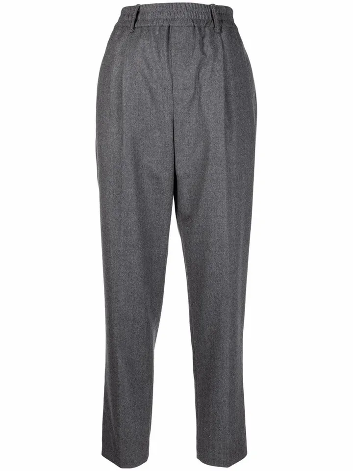 Straight Leg Wool Trousers