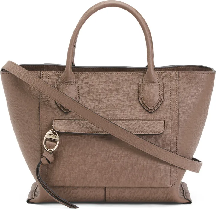 Leather Mailbox Top Handle Satchel
