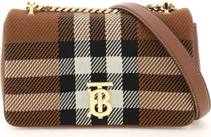 Burberry Small Knitted Check Lola Shoulder Bag
