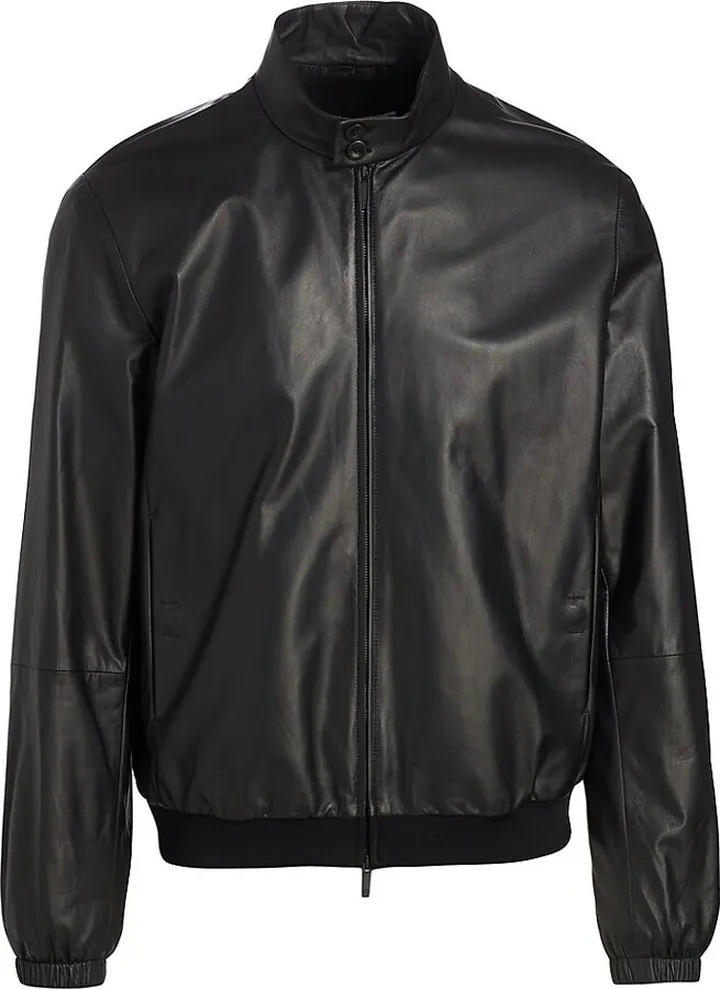 Leather Bomber Jacket