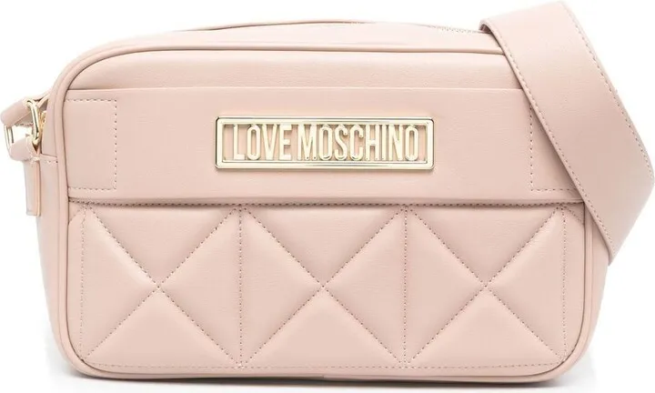 Logo-Plaque Quilted Cross-Body Bag