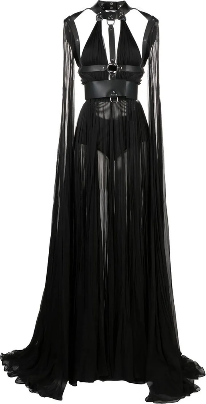 Buckle-Detail Maxi Dress