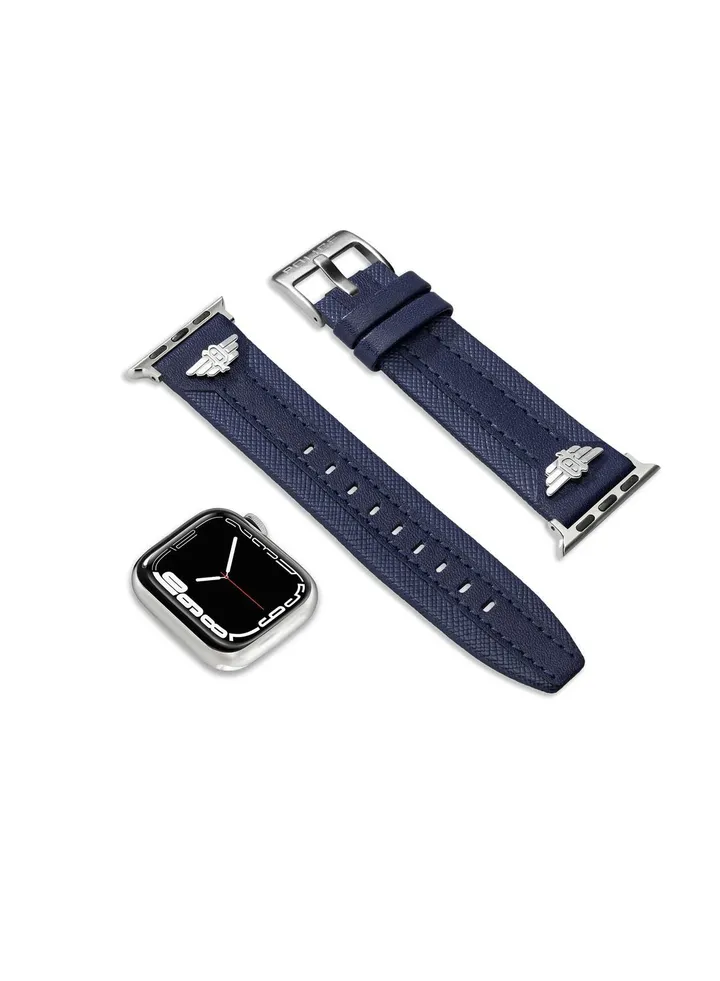 Police Wings Blue Leather Watch Straps