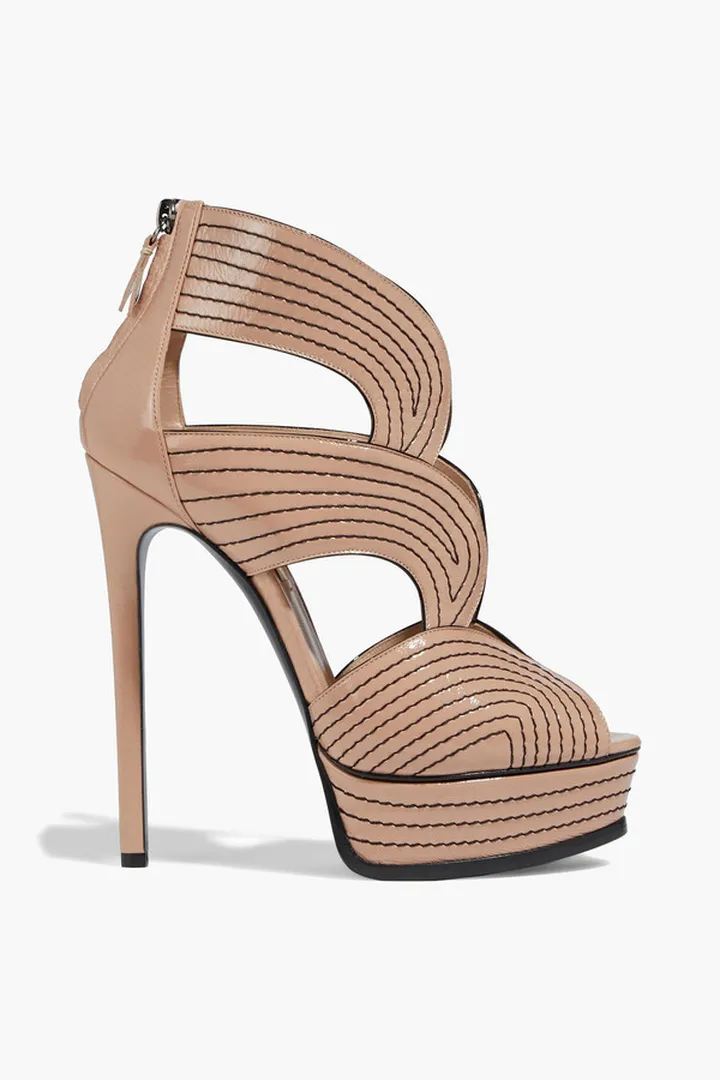 Rainplack leather platform sandals